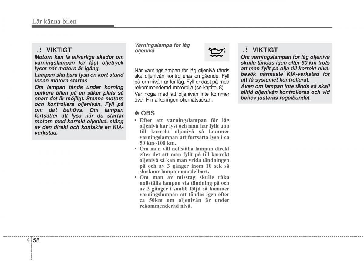 KIA Rio Pride UB instruktionsbok / page 130