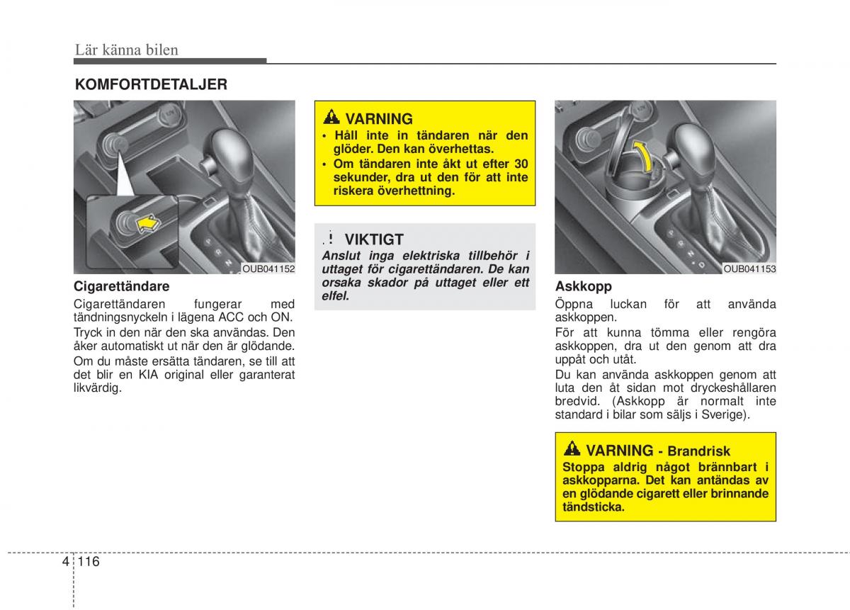 KIA Rio Pride UB instruktionsbok / page 188