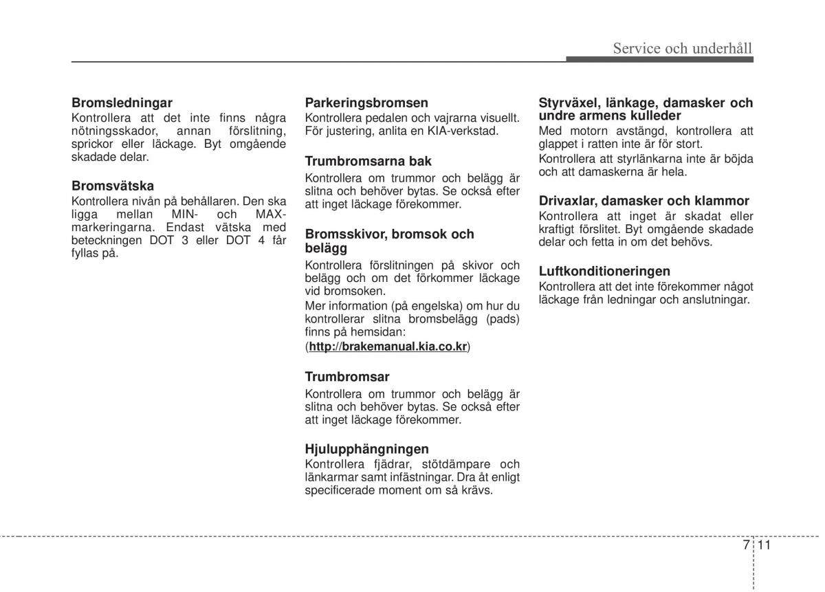 KIA Rio Pride UB instruktionsbok / page 340