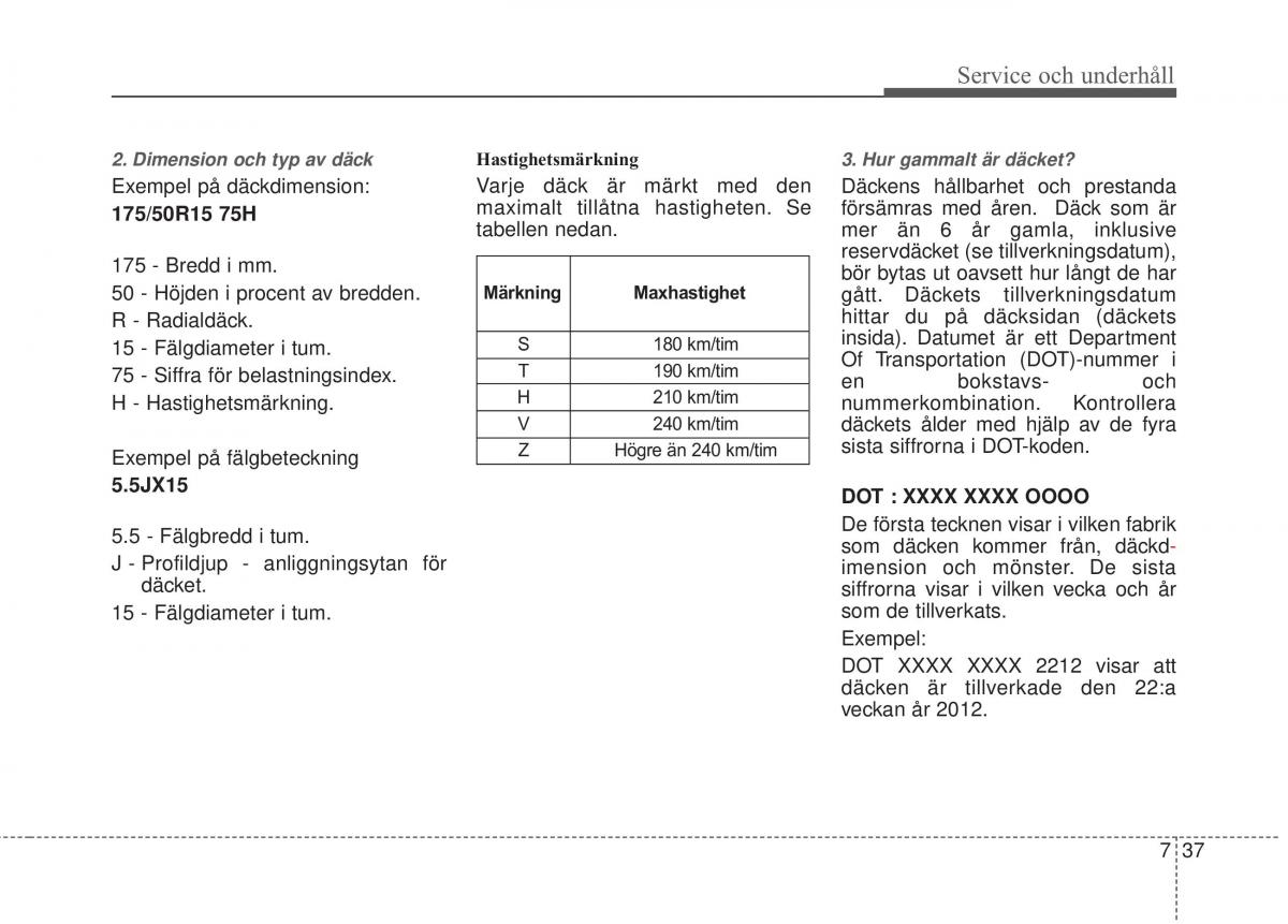KIA Rio Pride UB instruktionsbok / page 366