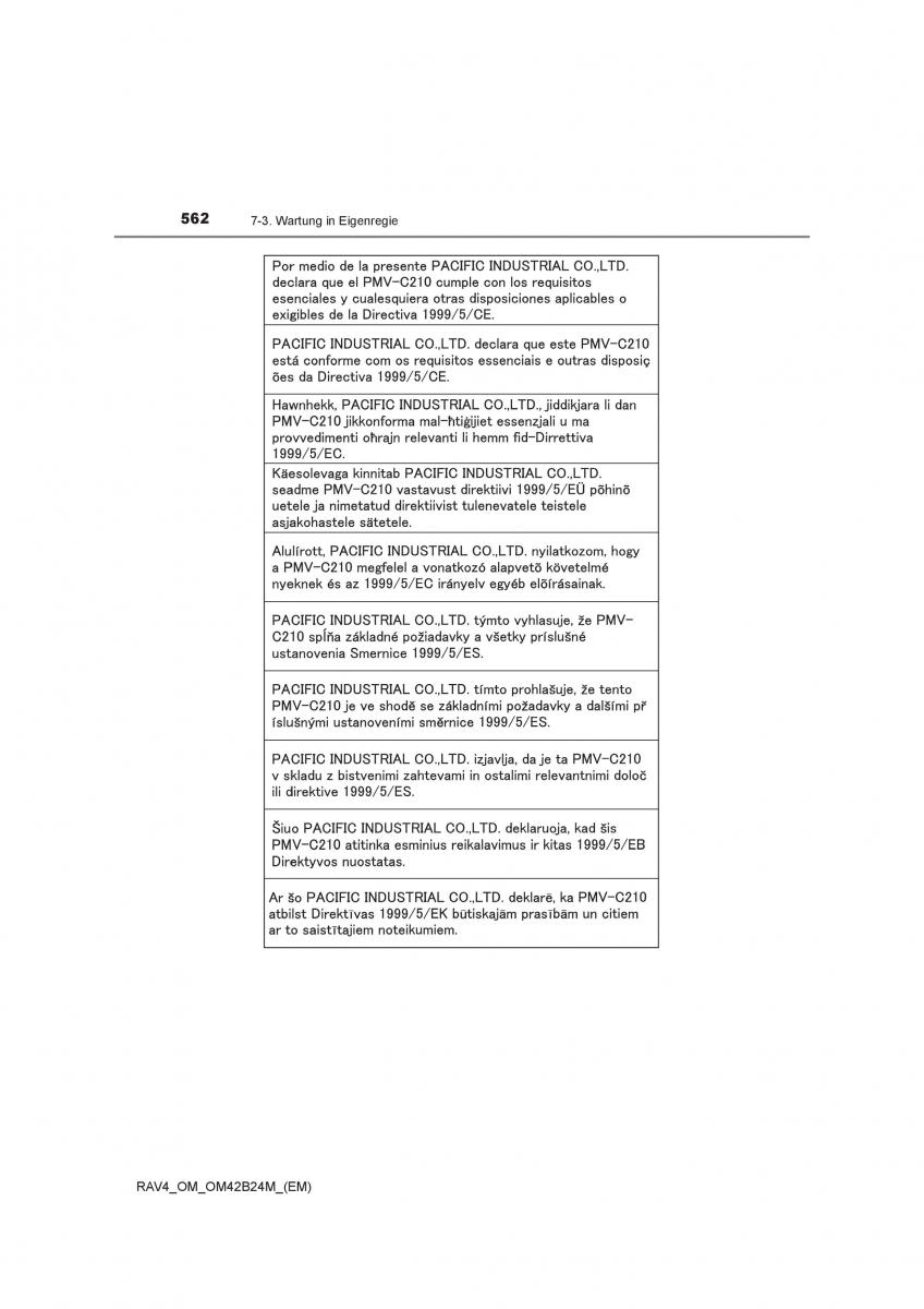 Toyota RAV4 IV 4 Handbuch / page 562