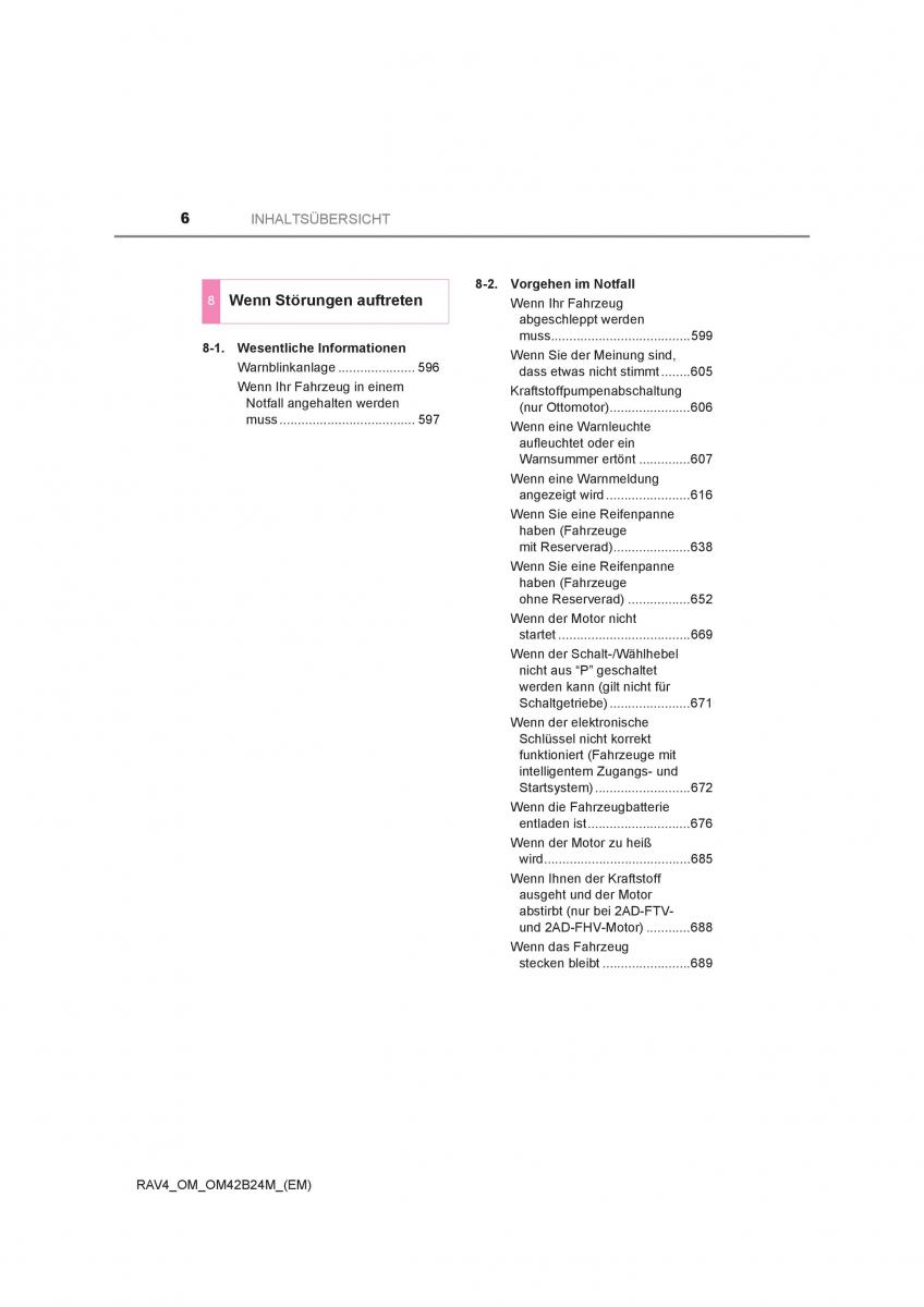 manual  Toyota RAV4 IV 4 Handbuch / page 6