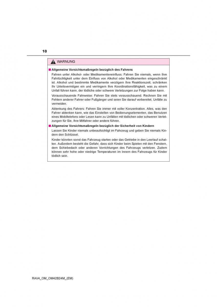 manual  Toyota RAV4 IV 4 Handbuch / page 10