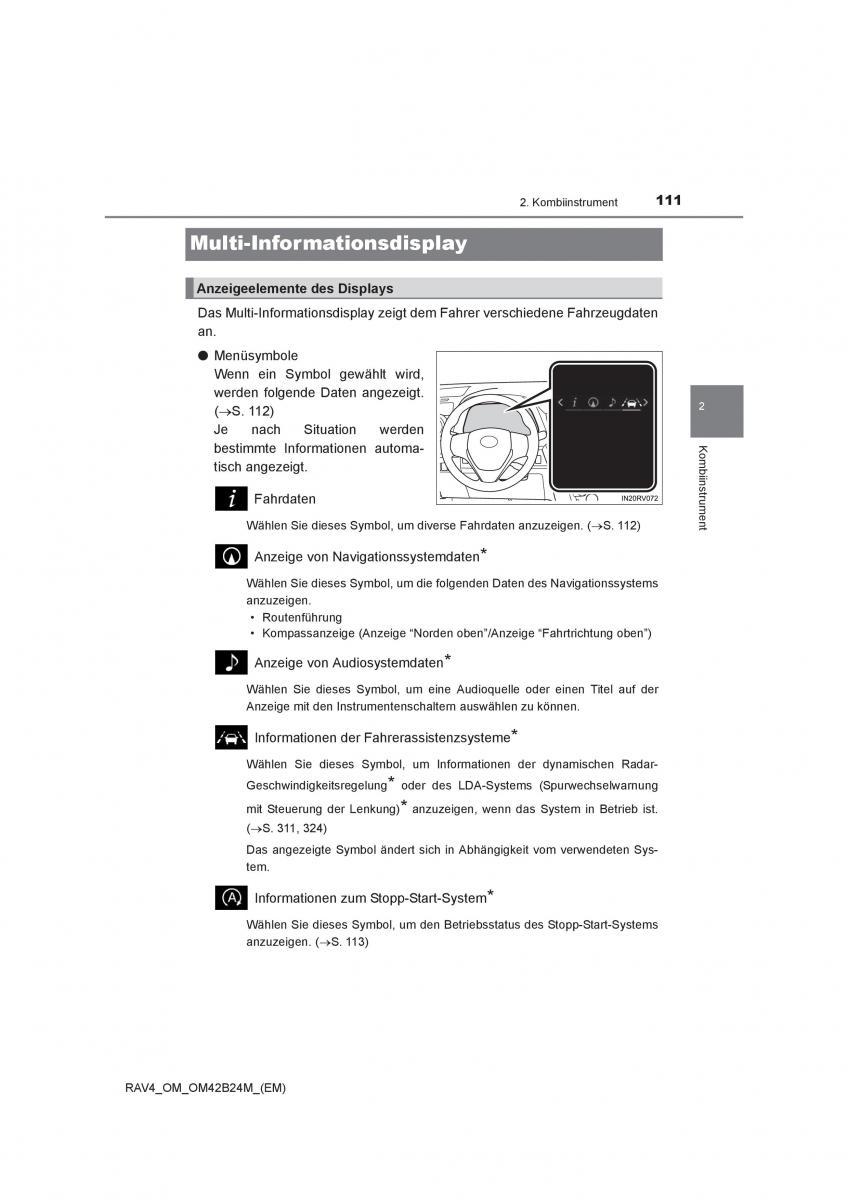 Toyota RAV4 IV 4 Handbuch / page 111