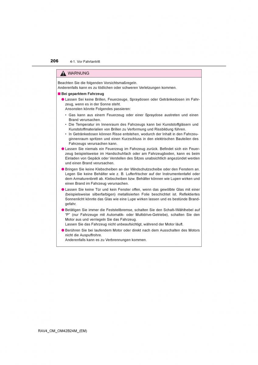 Toyota RAV4 IV 4 Handbuch / page 206