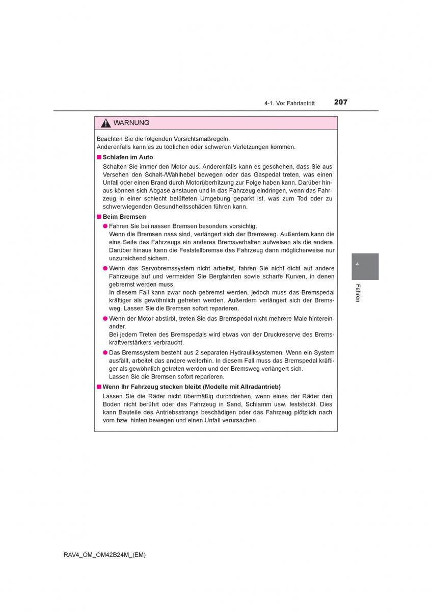 Toyota RAV4 IV 4 Handbuch / page 207