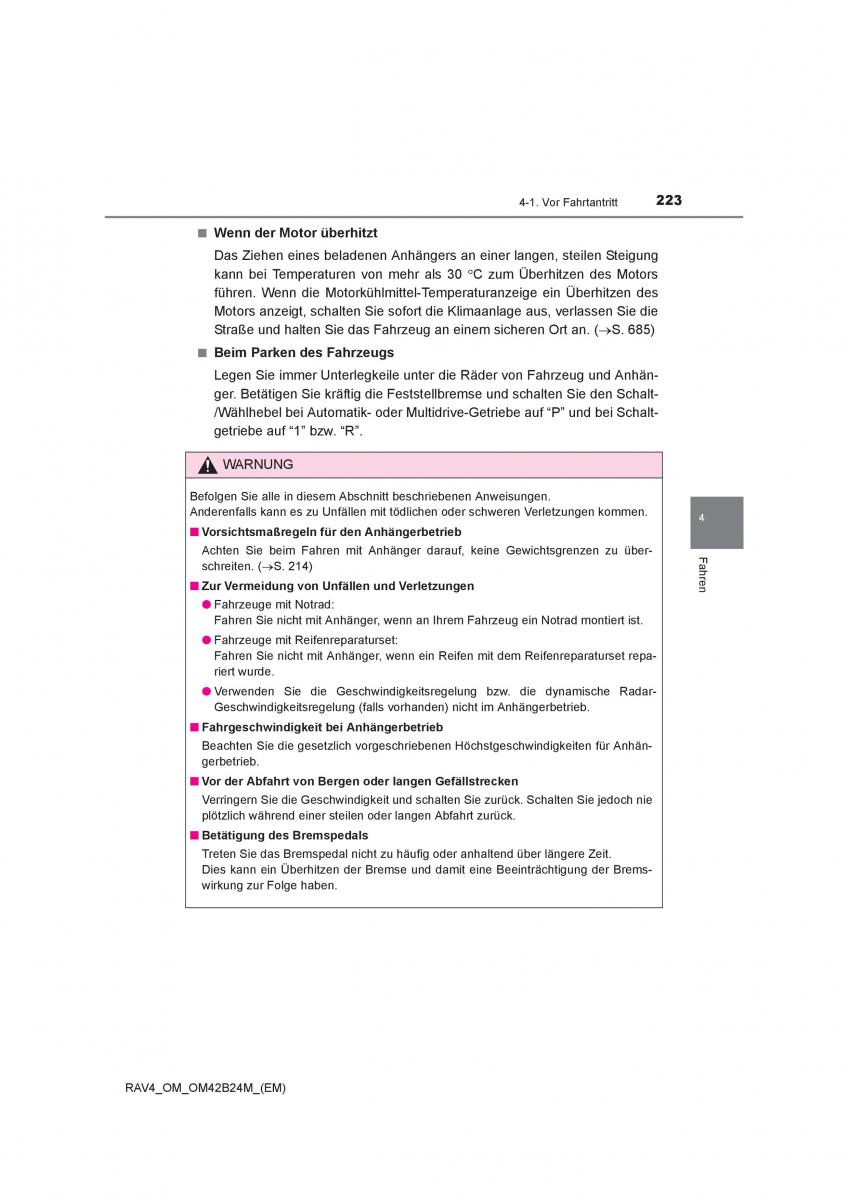 Toyota RAV4 IV 4 Handbuch / page 223