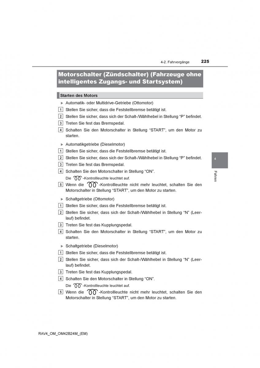 Toyota RAV4 IV 4 Handbuch / page 225