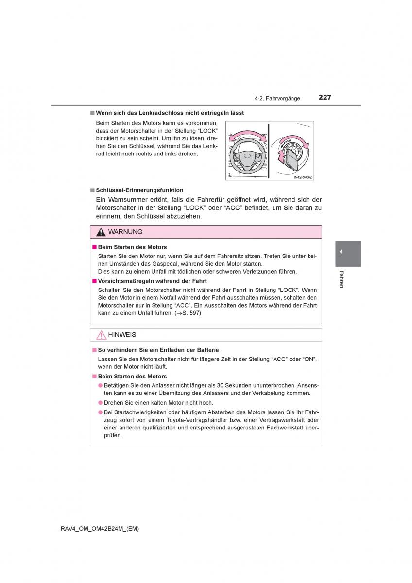 Toyota RAV4 IV 4 Handbuch / page 227