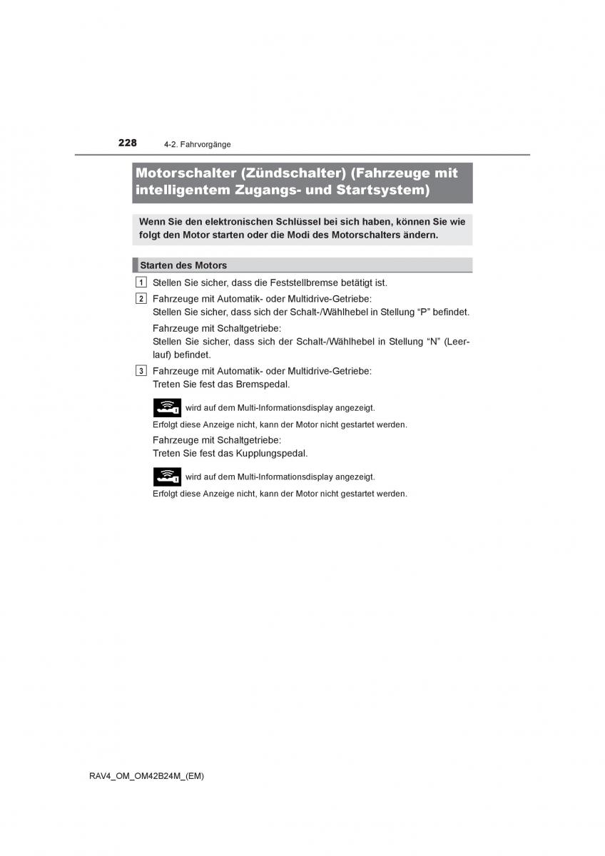 Toyota RAV4 IV 4 Handbuch / page 228