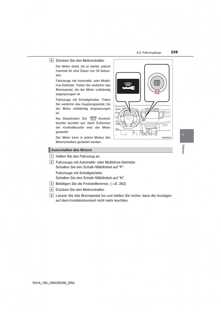 Toyota RAV4 IV 4 Handbuch / page 229
