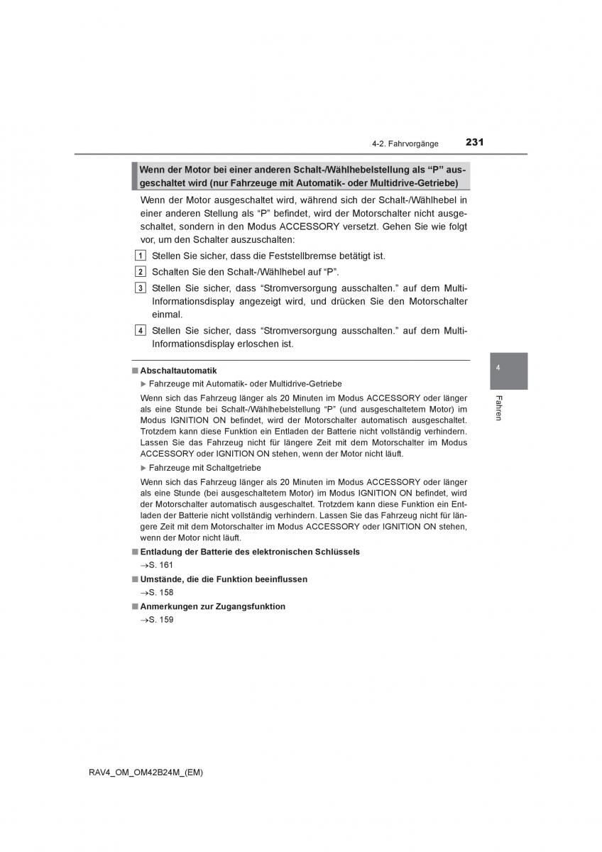Toyota RAV4 IV 4 Handbuch / page 231