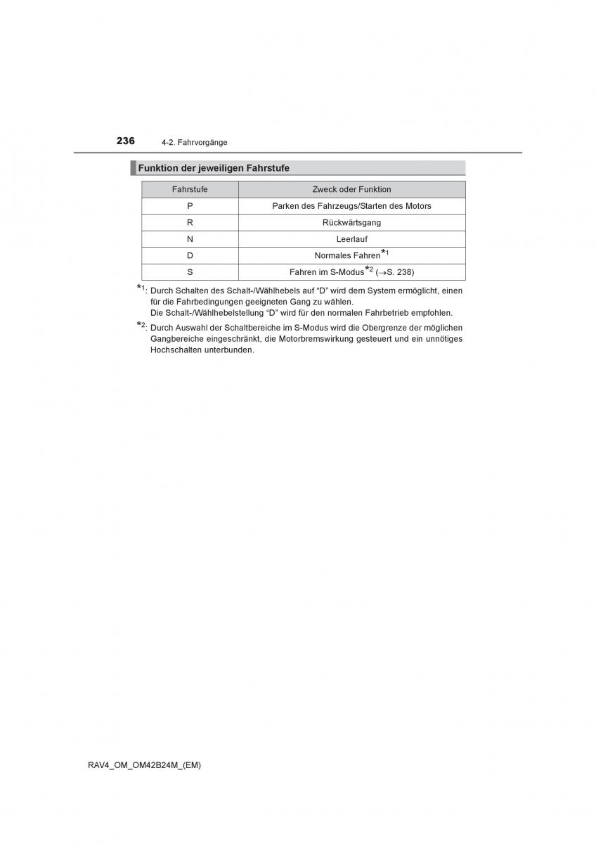 Toyota RAV4 IV 4 Handbuch / page 236
