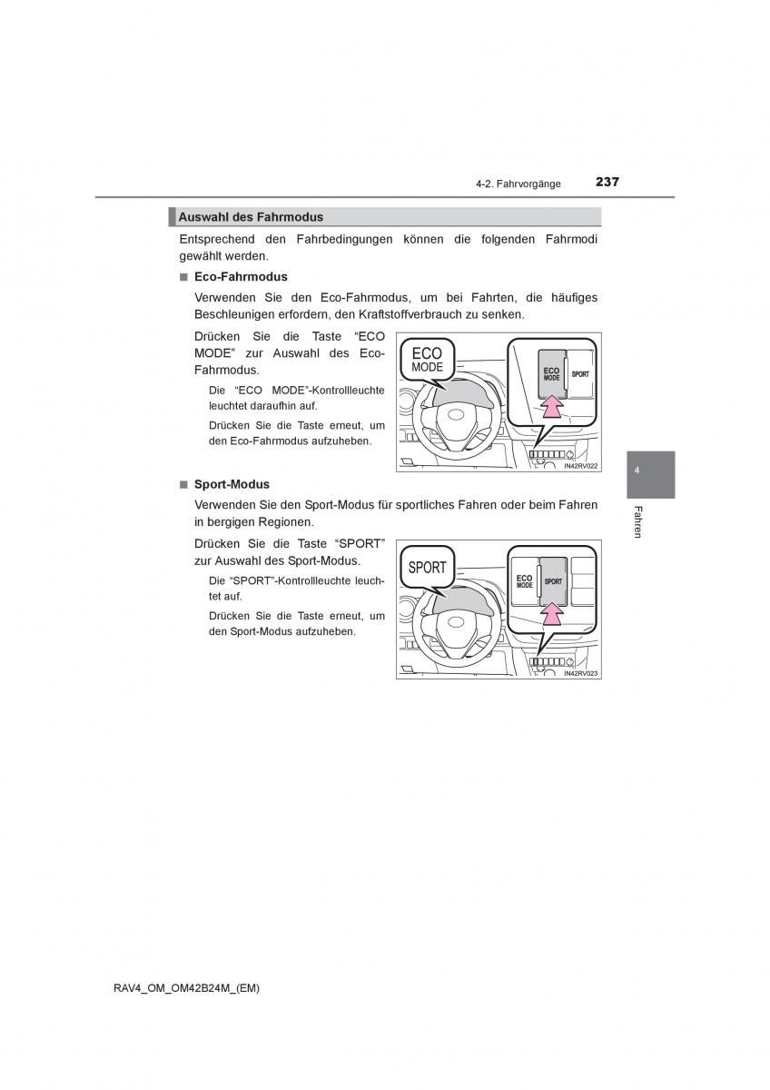 Toyota RAV4 IV 4 Handbuch / page 237