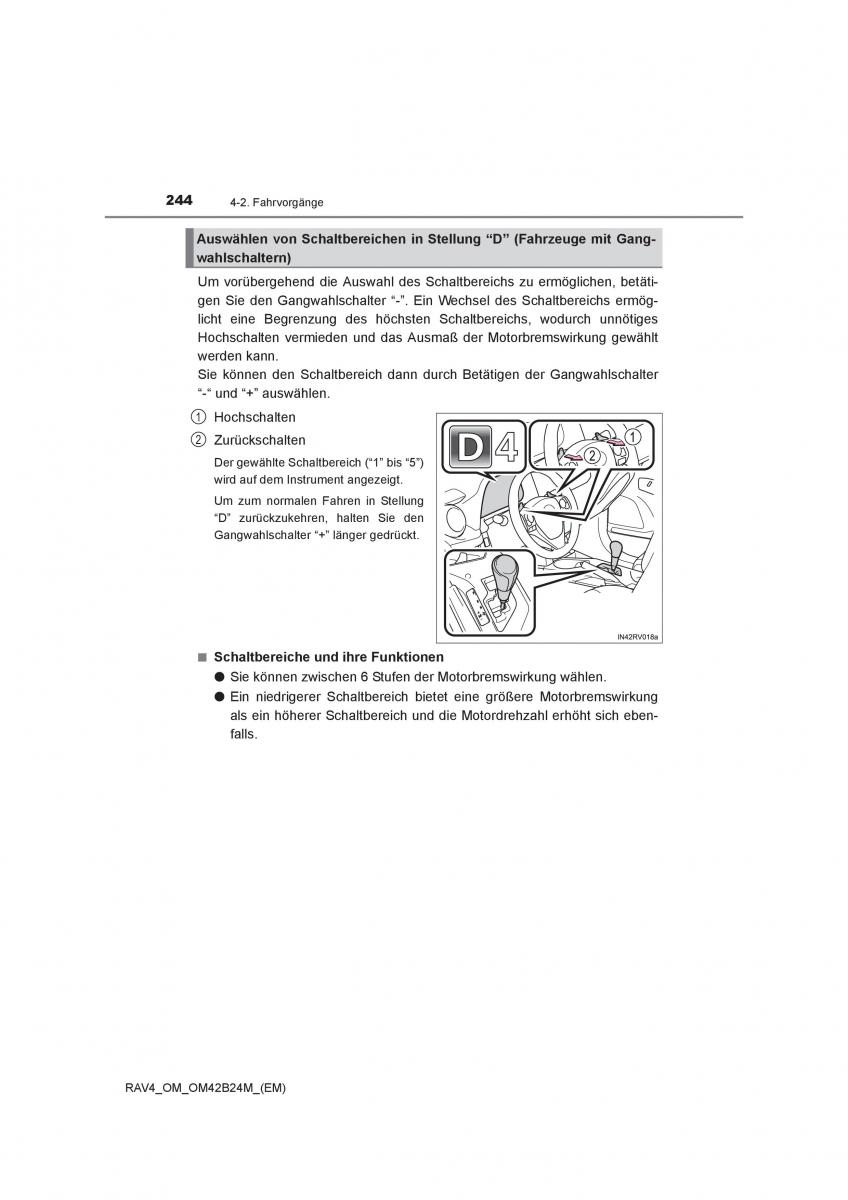 Toyota RAV4 IV 4 Handbuch / page 244