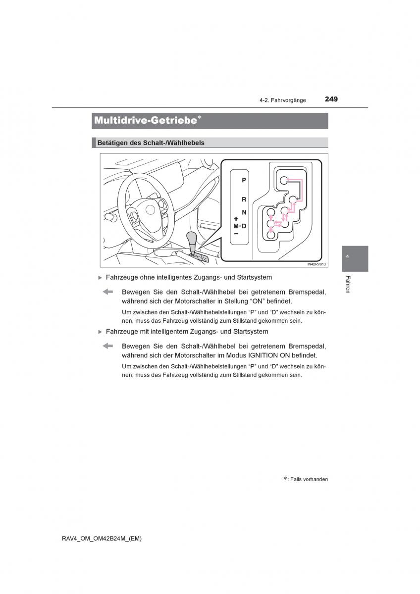 Toyota RAV4 IV 4 Handbuch / page 249