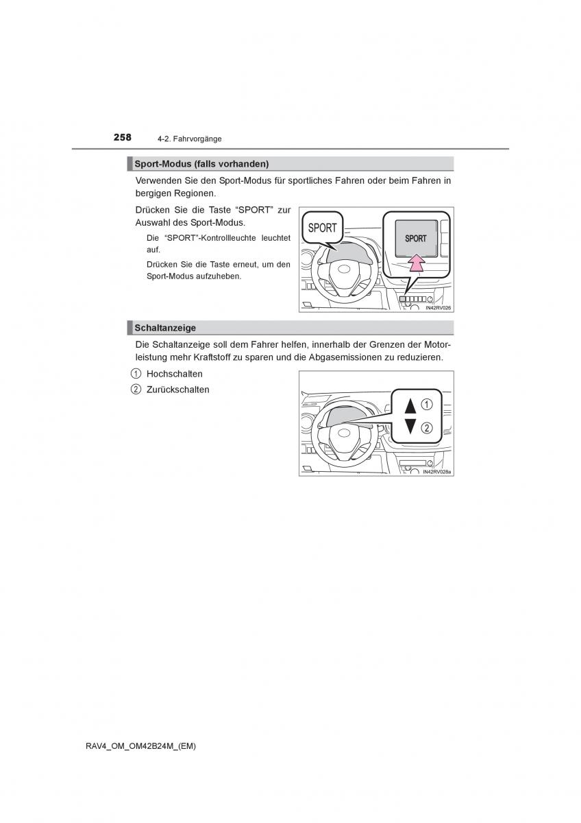 Toyota RAV4 IV 4 Handbuch / page 258