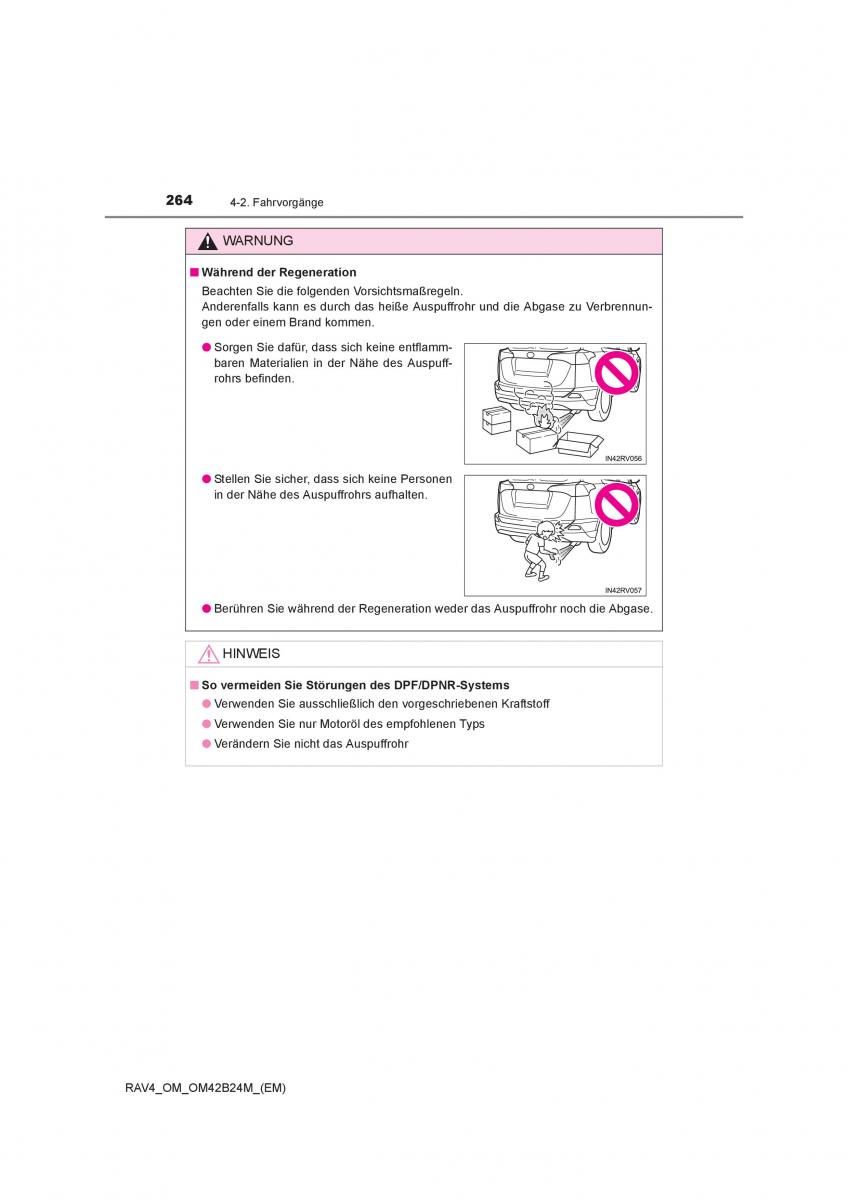 Toyota RAV4 IV 4 Handbuch / page 264