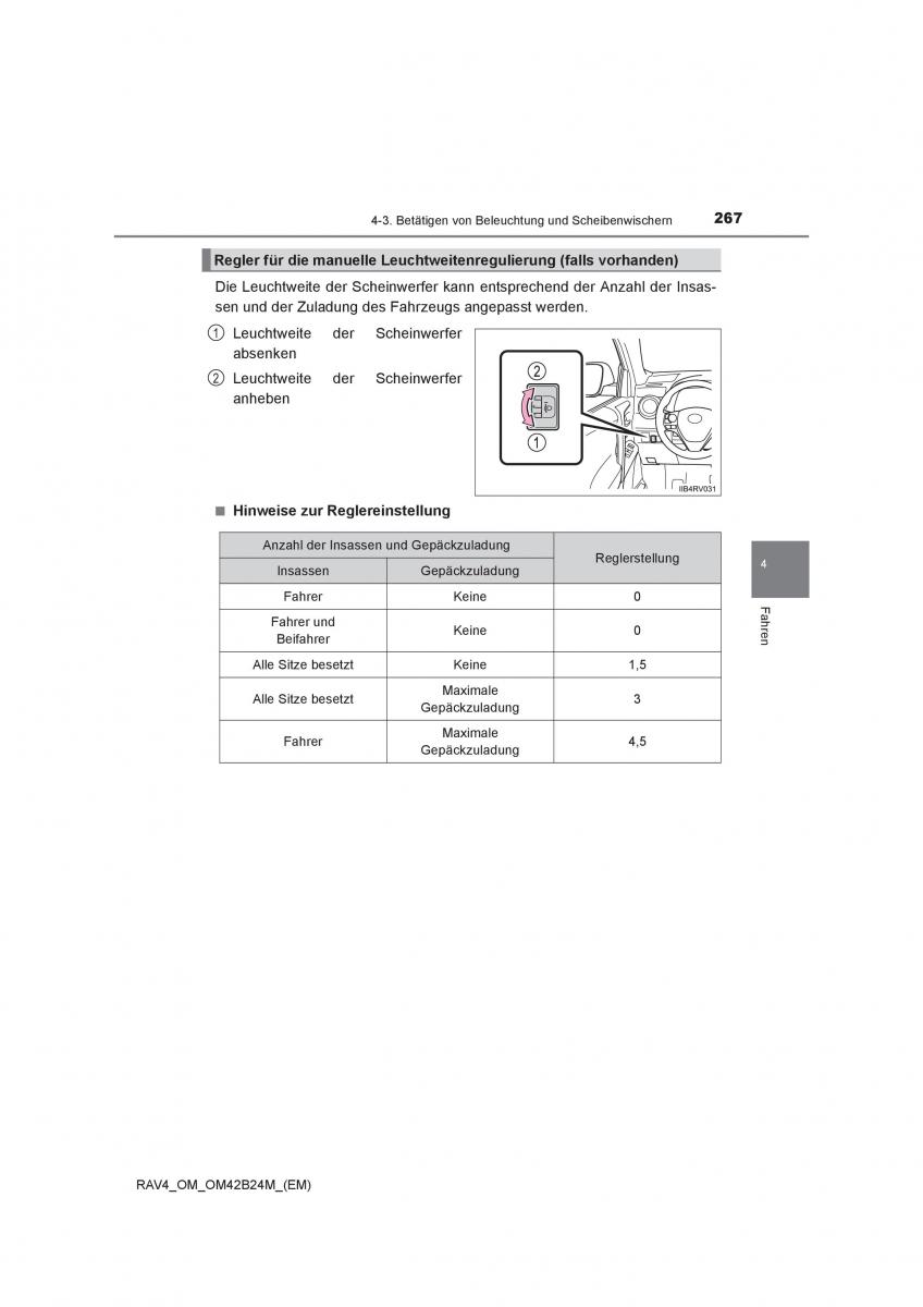 Toyota RAV4 IV 4 Handbuch / page 267