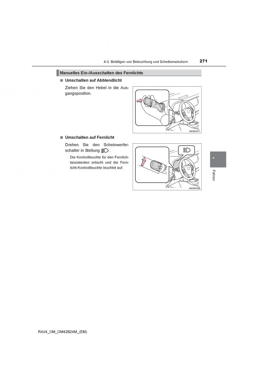 Toyota RAV4 IV 4 Handbuch / page 271
