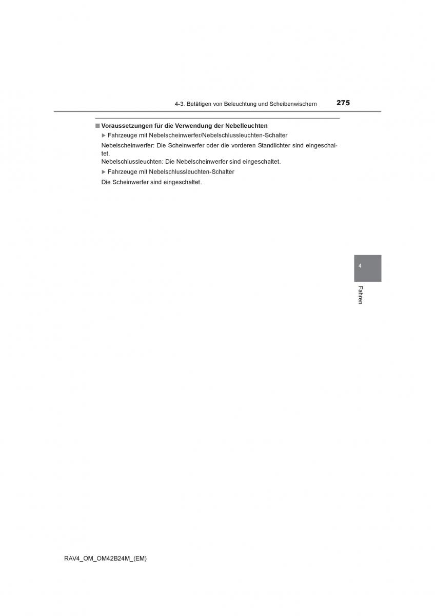Toyota RAV4 IV 4 Handbuch / page 275