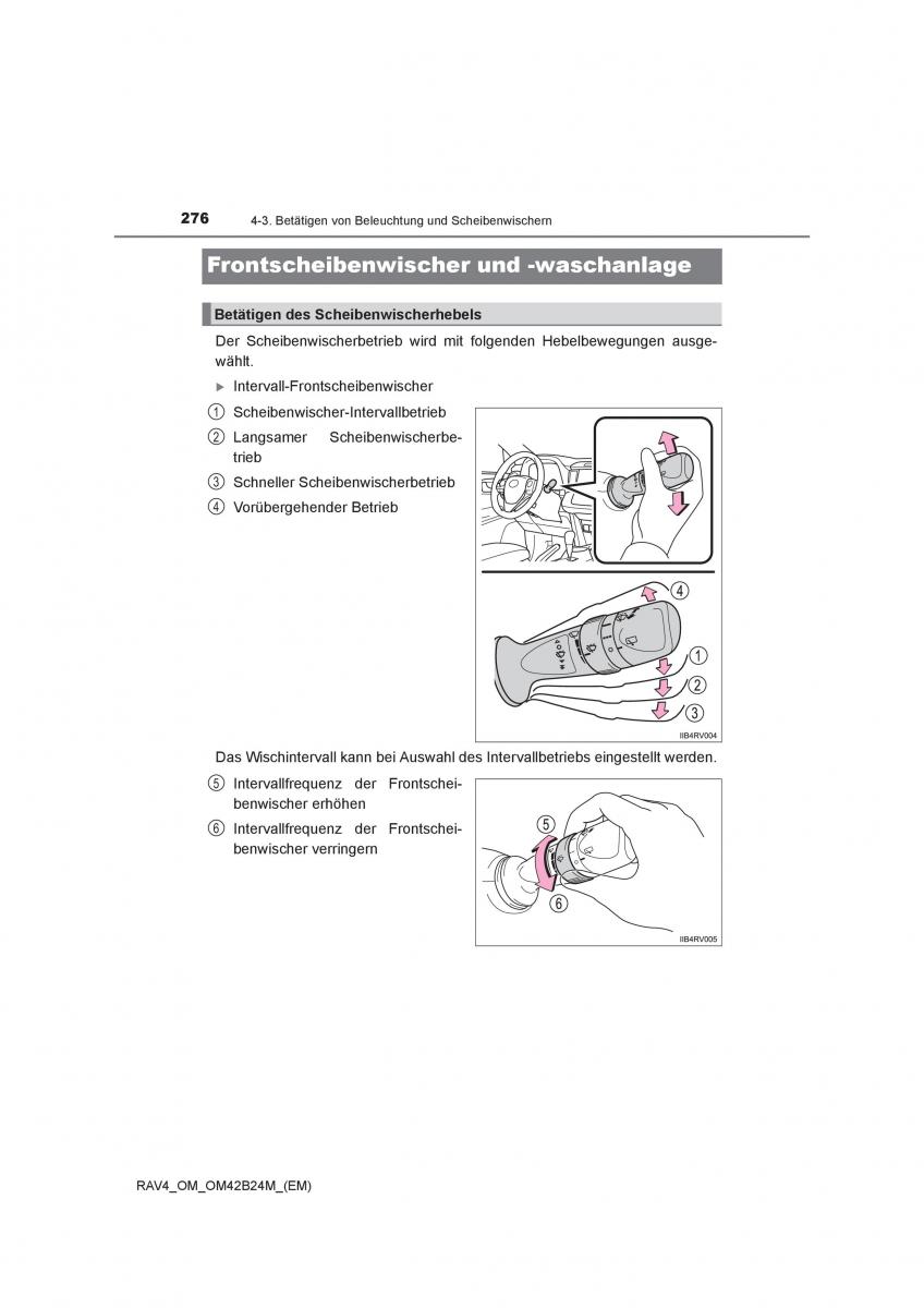 Toyota RAV4 IV 4 Handbuch / page 276