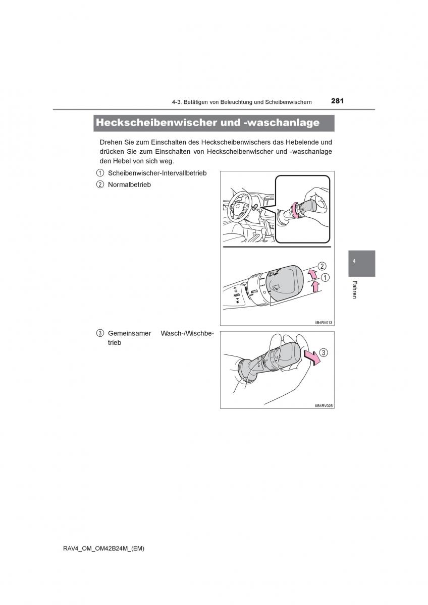 Toyota RAV4 IV 4 Handbuch / page 281