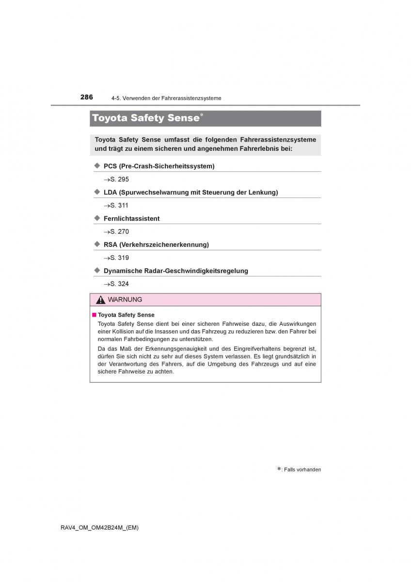 Toyota RAV4 IV 4 Handbuch / page 286