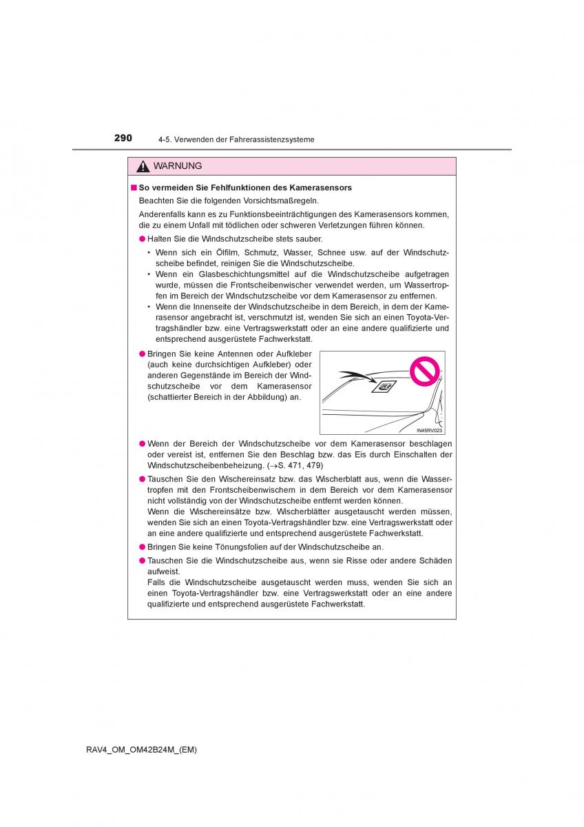 Toyota RAV4 IV 4 Handbuch / page 290