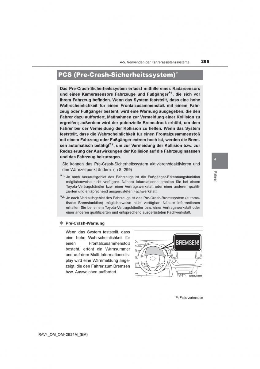 Toyota RAV4 IV 4 Handbuch / page 295