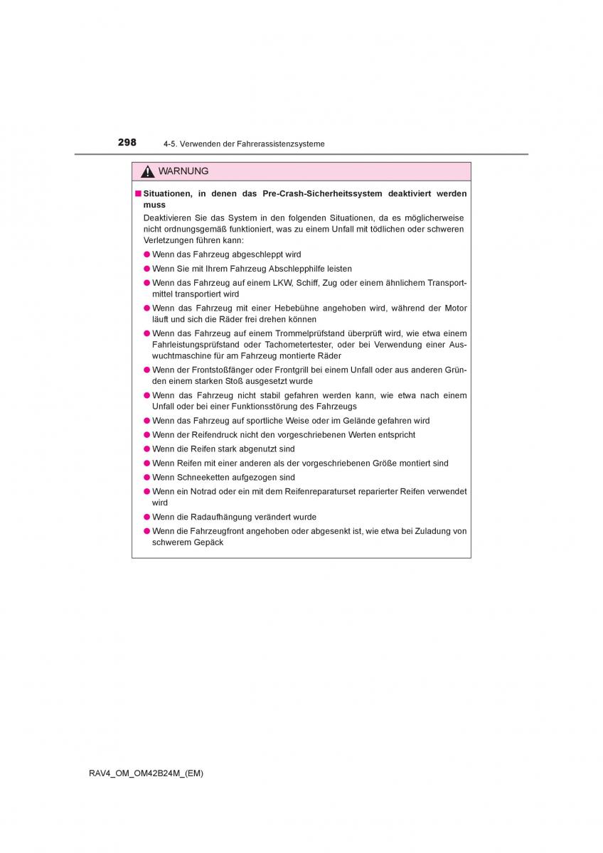 Toyota RAV4 IV 4 Handbuch / page 298