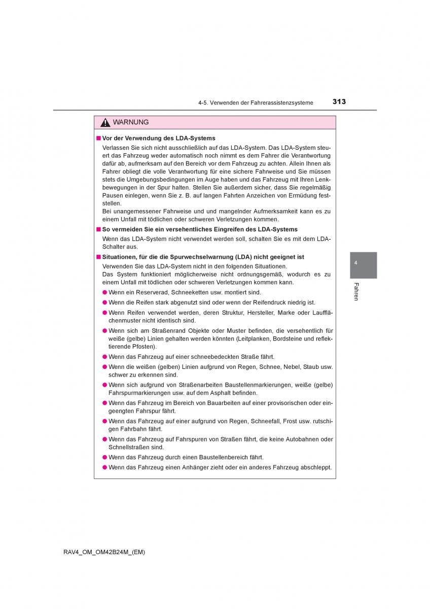 Toyota RAV4 IV 4 Handbuch / page 313