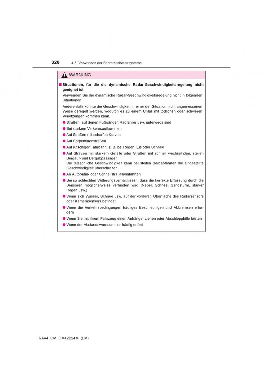 Toyota RAV4 IV 4 Handbuch / page 326