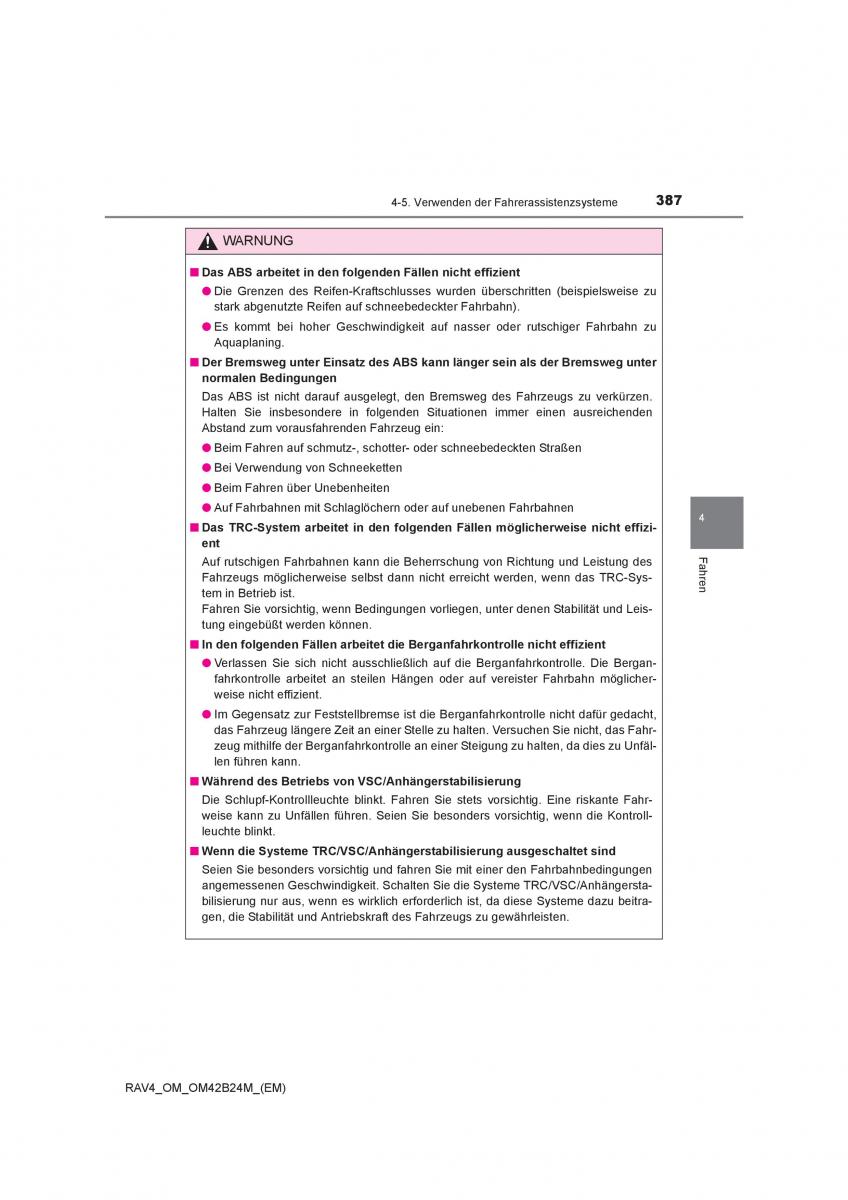 Toyota RAV4 IV 4 Handbuch / page 387
