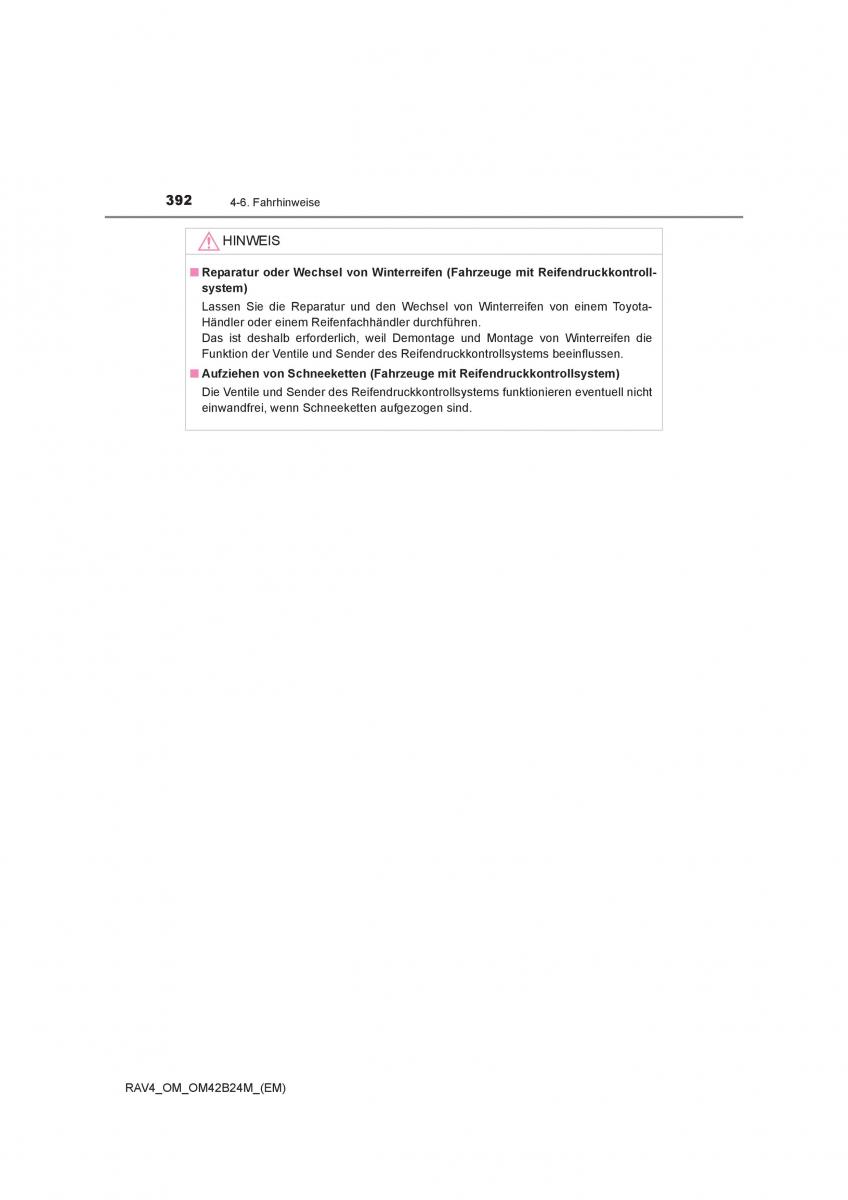 Toyota RAV4 IV 4 Handbuch / page 392