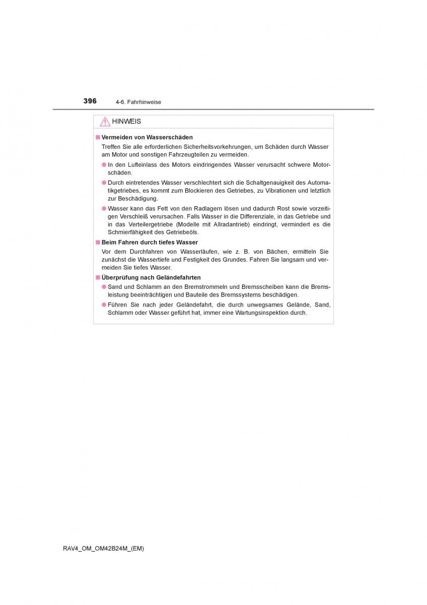 Toyota RAV4 IV 4 Handbuch / page 396