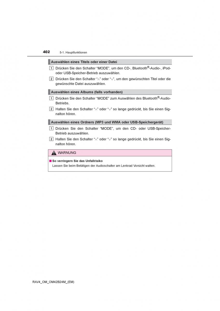 Toyota RAV4 IV 4 Handbuch / page 402