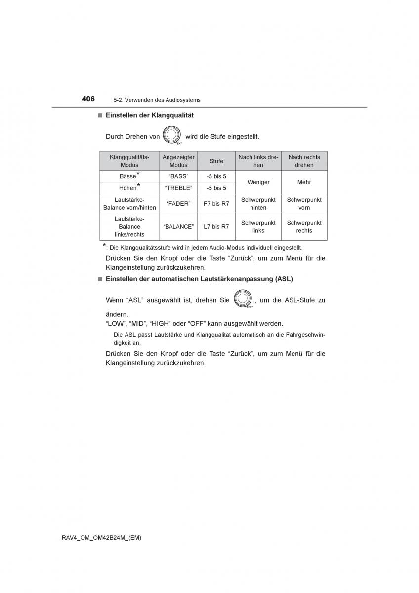 Toyota RAV4 IV 4 Handbuch / page 406
