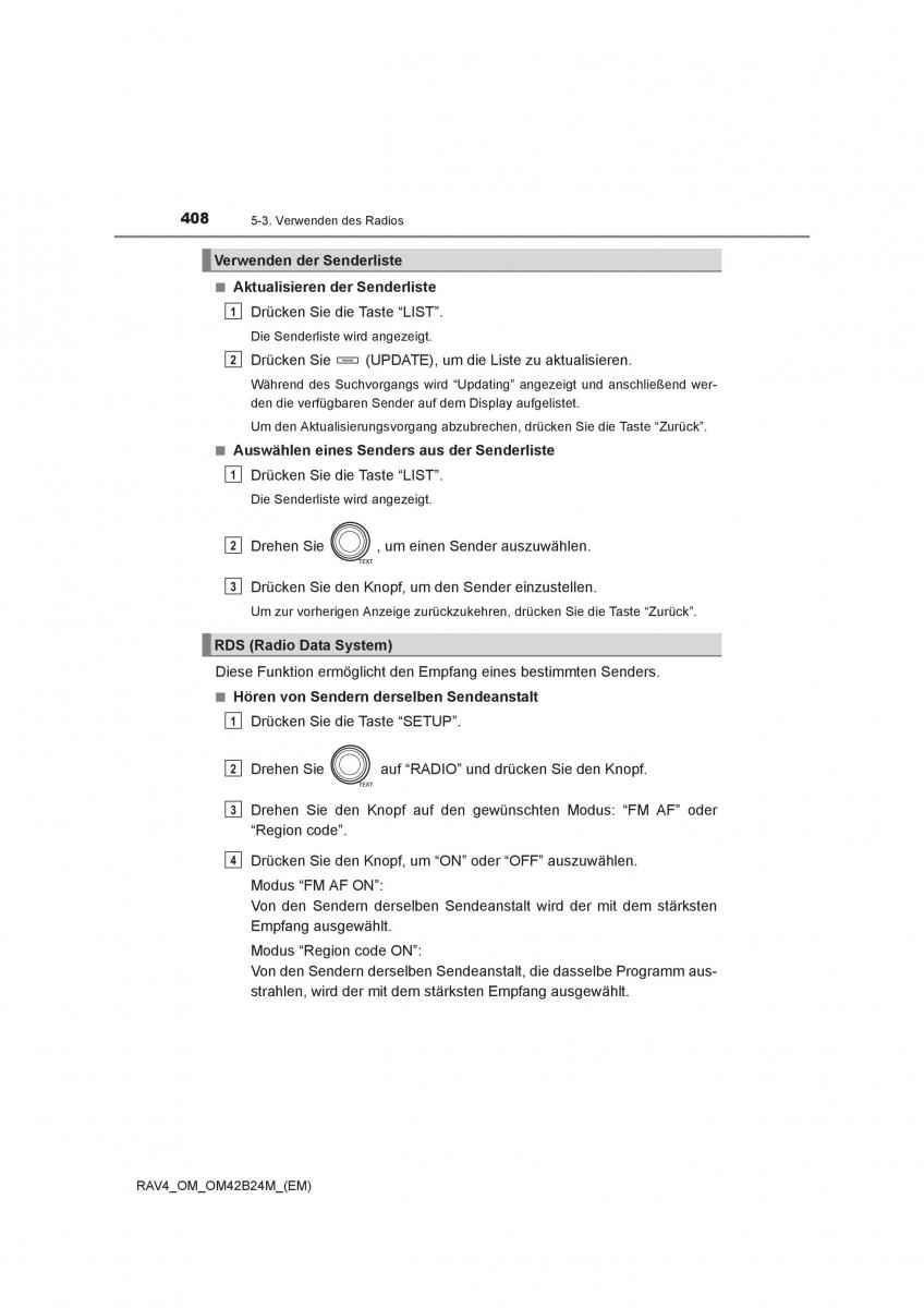 Toyota RAV4 IV 4 Handbuch / page 408