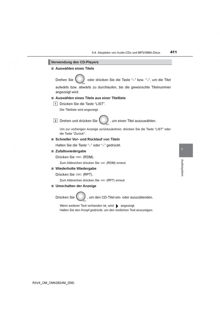 Toyota RAV4 IV 4 Handbuch / page 411
