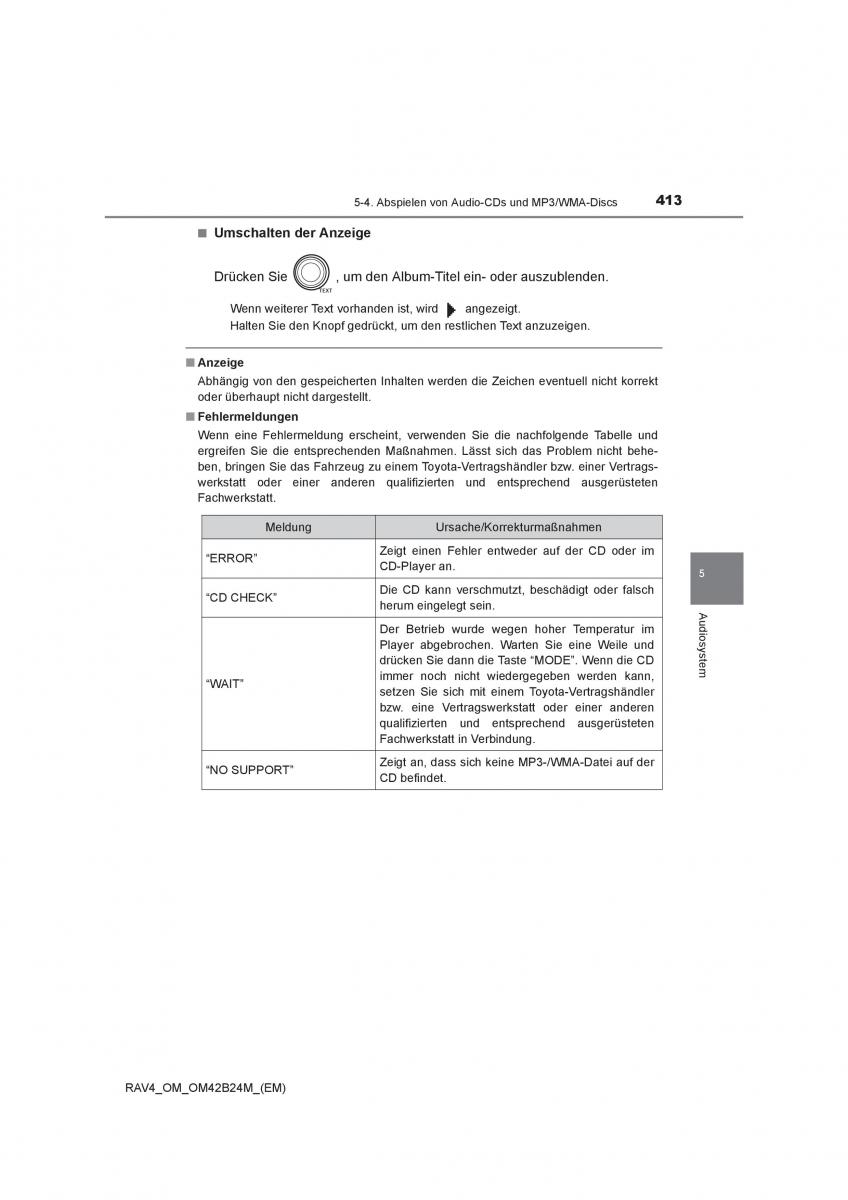 Toyota RAV4 IV 4 Handbuch / page 413