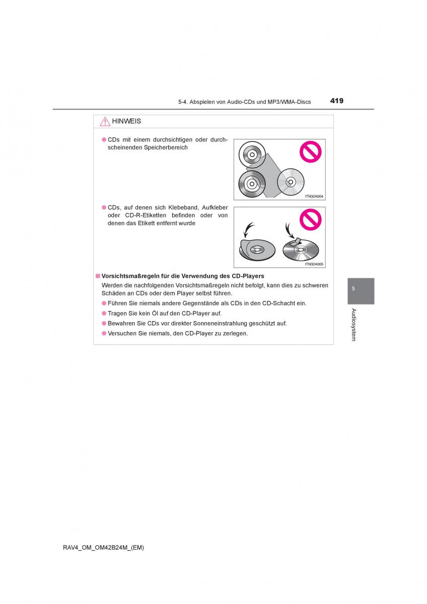 Toyota RAV4 IV 4 Handbuch / page 419