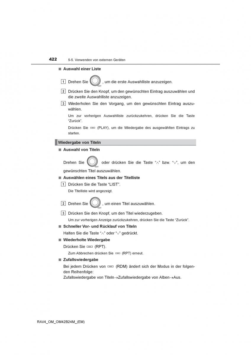 Toyota RAV4 IV 4 Handbuch / page 422