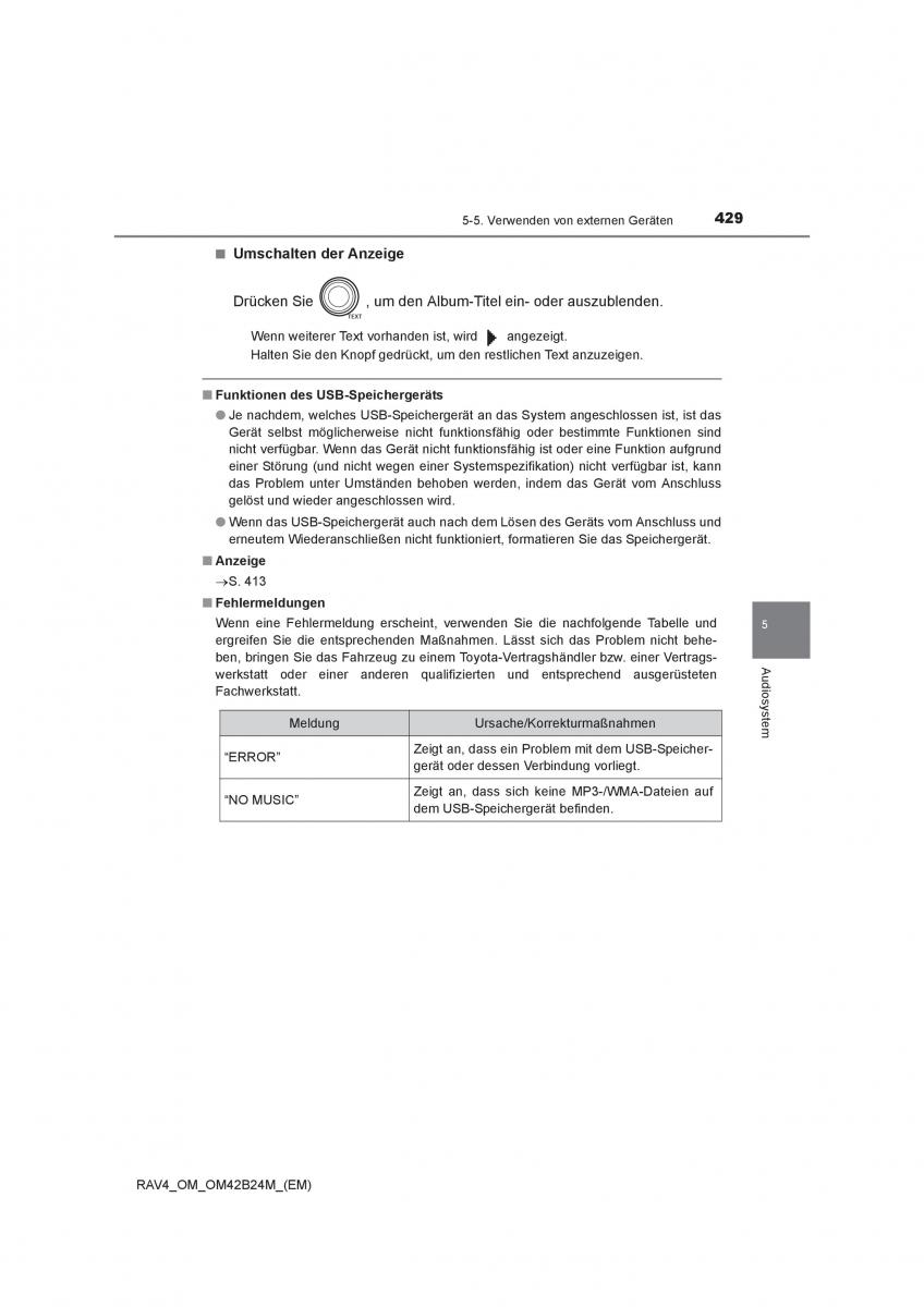 Toyota RAV4 IV 4 Handbuch / page 429