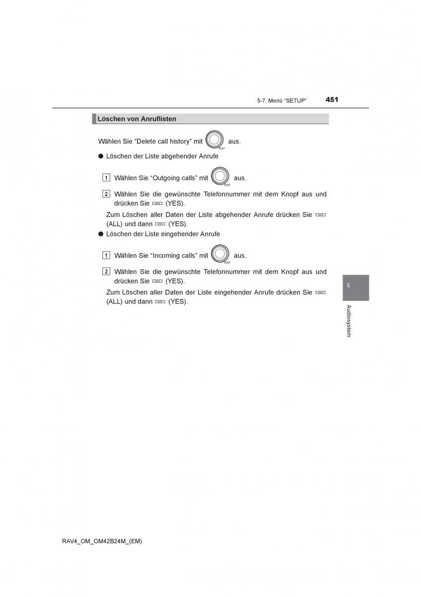 Toyota RAV4 IV 4 Handbuch / page 451