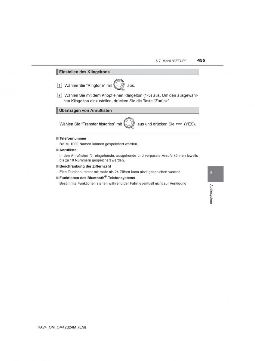 Toyota RAV4 IV 4 Handbuch / page 455