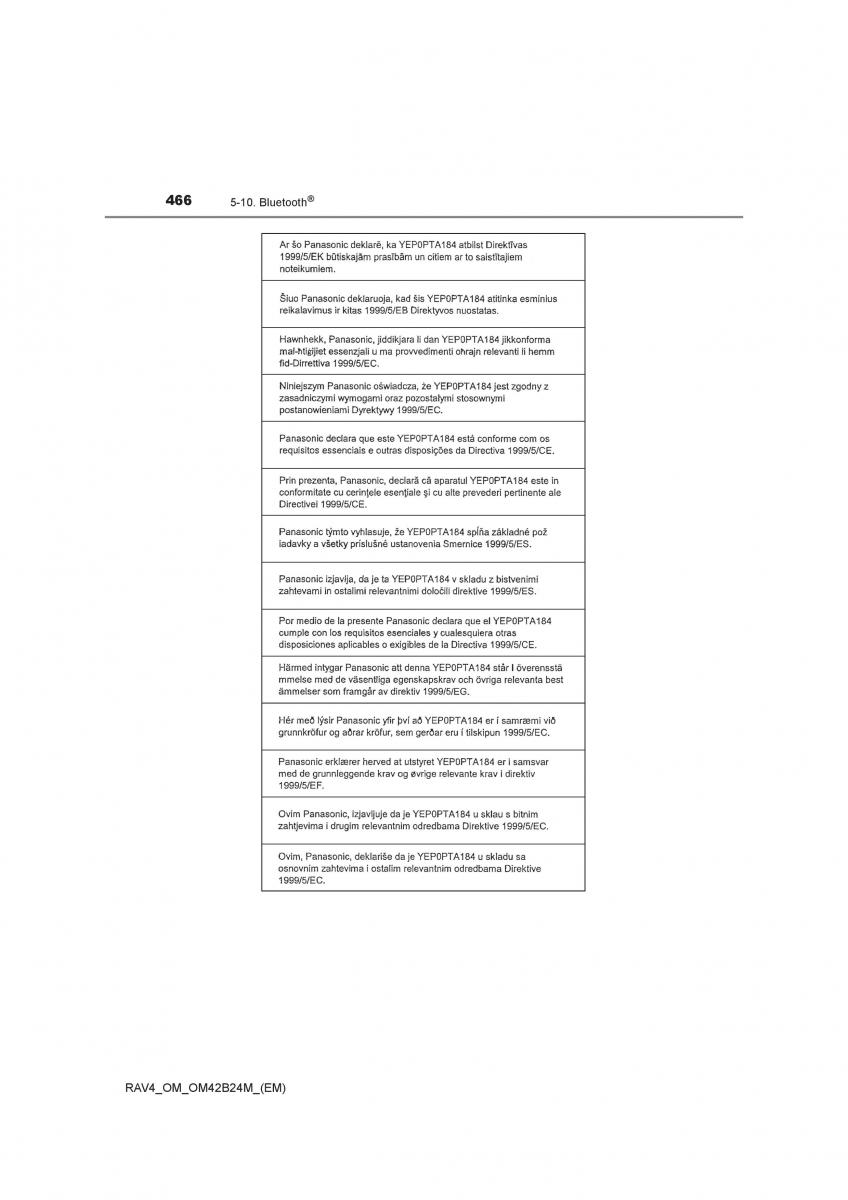 Toyota RAV4 IV 4 Handbuch / page 466