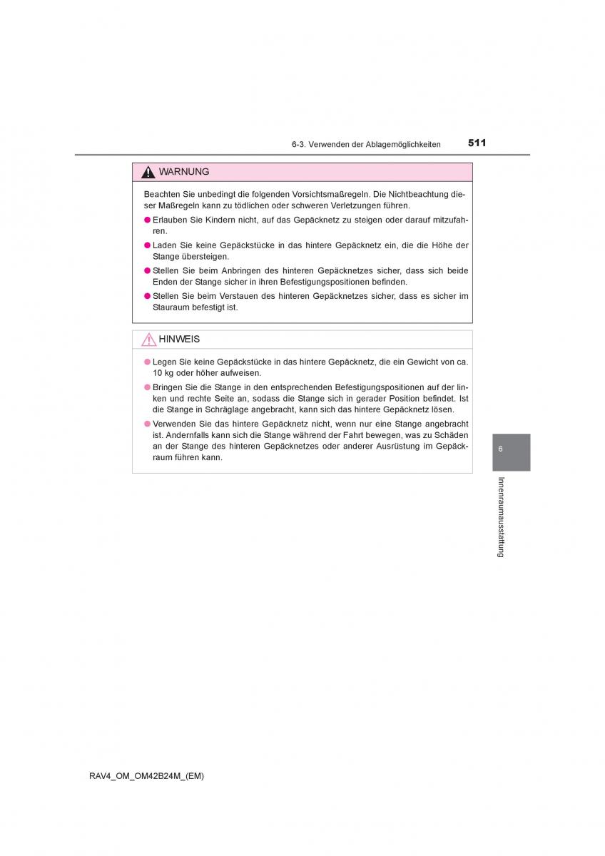 Toyota RAV4 IV 4 Handbuch / page 511