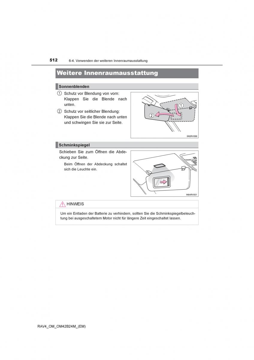 Toyota RAV4 IV 4 Handbuch / page 512