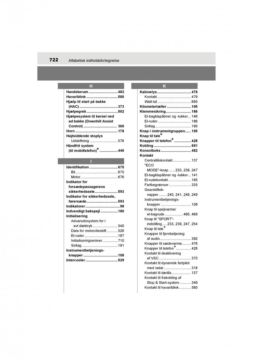 manual  Toyota RAV4 IV 4 Bilens instruktionsbog / page 722